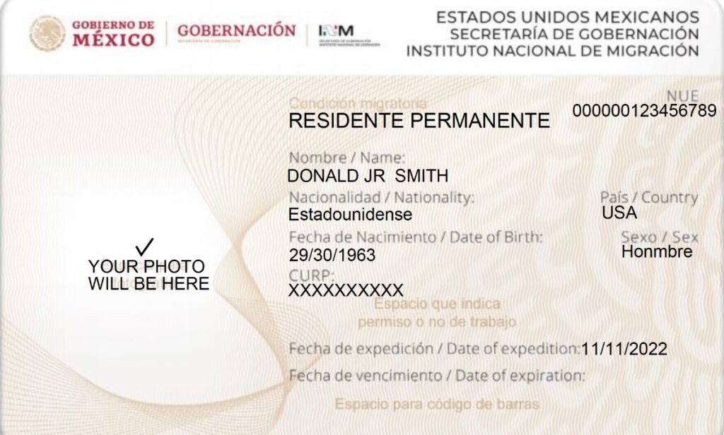 PERMANENT MEXICO RESIDENCY CARD